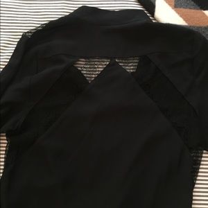 Mason Tops - Mason by Michelle Mason Silk Shirt with Lace Mason Tops - Mason by Michelle Mason Silk Shirt with Lace